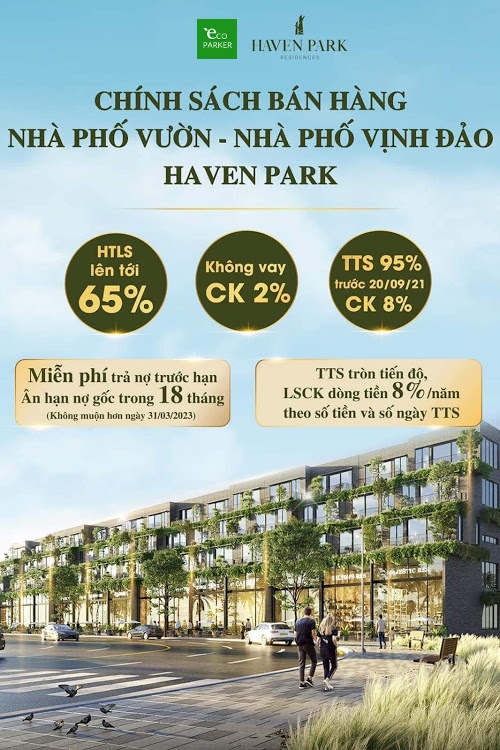 Chính sách bán hàng nhà phố Haven Park