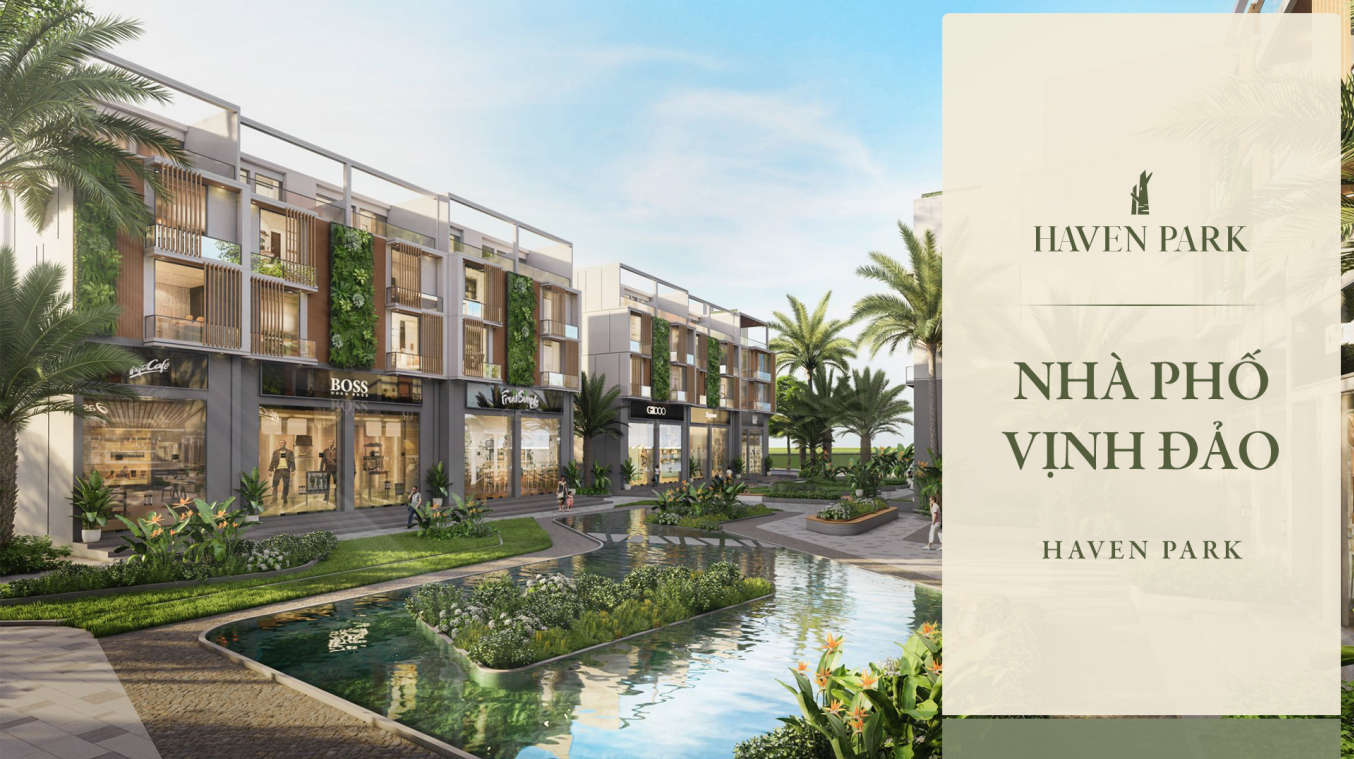 nhà phố vịnh đảo Haven Park