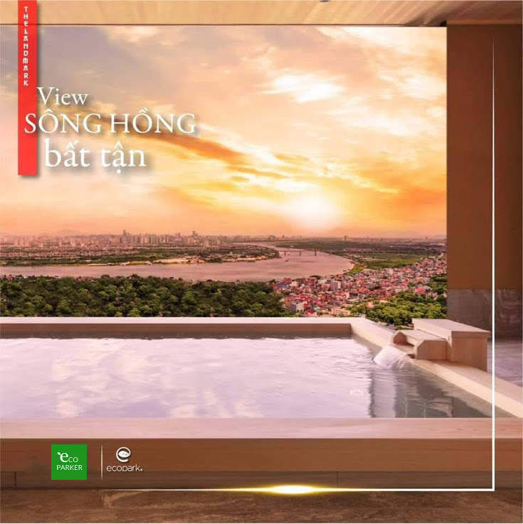 View sông Hồng tại Landmark Onsen Ecopark
