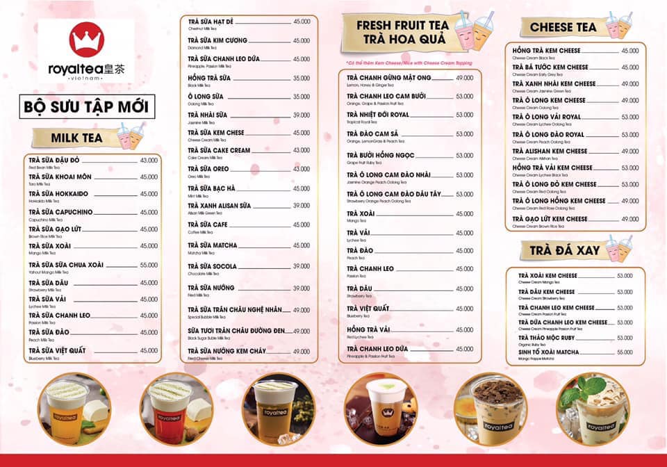 Royal Tea Ecopark Menu