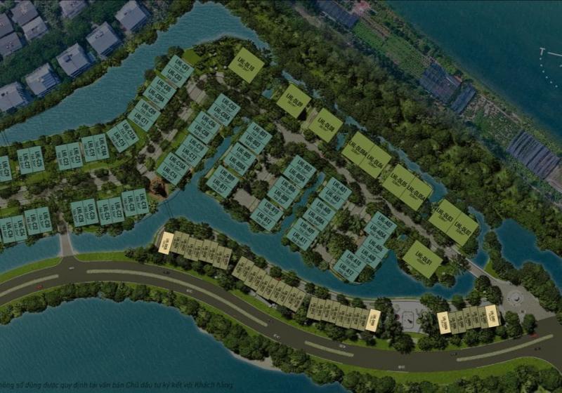 Sơ đồ phân lô nhà phố 3 mặt tiền căn góc Làng Hà Lan Ecopark