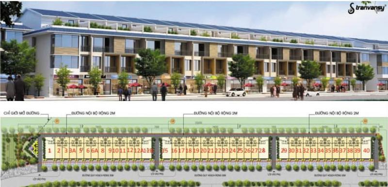 Mặt bằng khu nhà phố liền kề Phố Cúc Ecopark