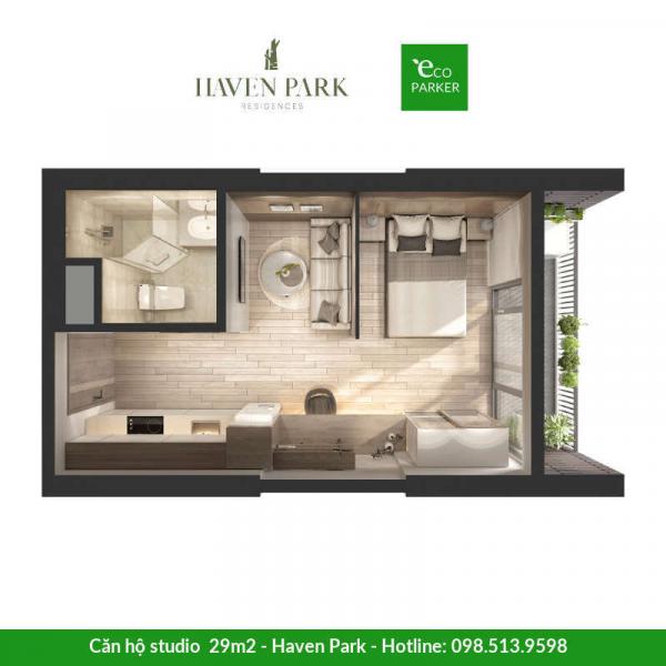 Căn hộ studio Haven Park Ecopark