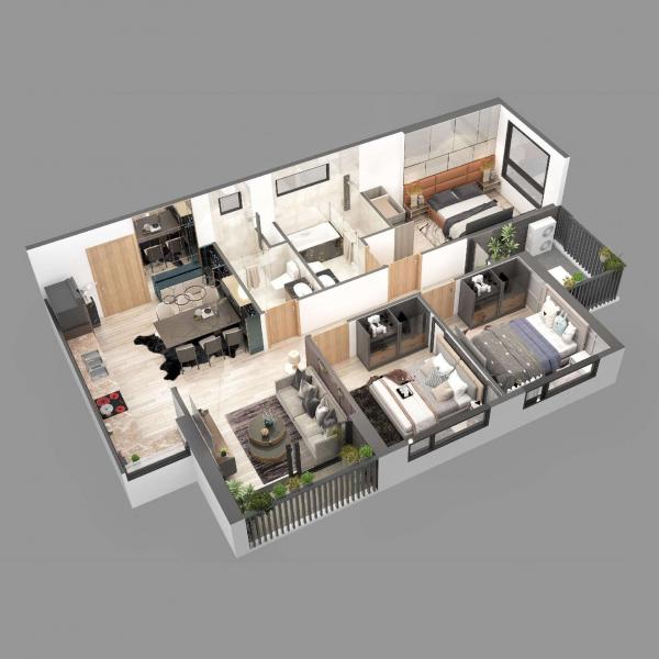 Căn hộ chung cư Sky Oasis Ecopark - 3PN 86m2