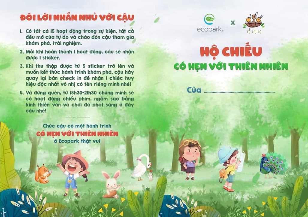 Hộ chiếu Về Ecopark hẹn hò với thiên nhiên 2023