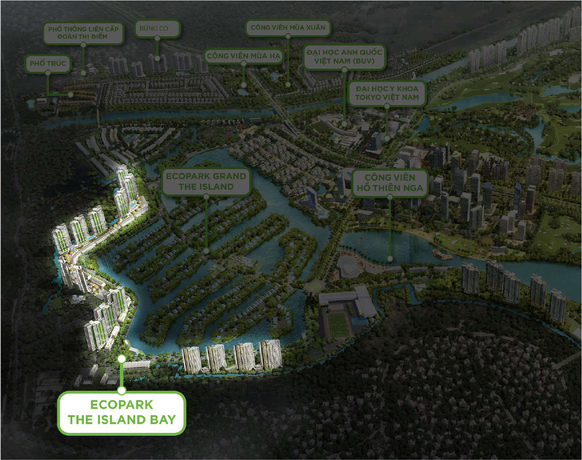 Vị trí Chung cư The Island Bay Ecopark